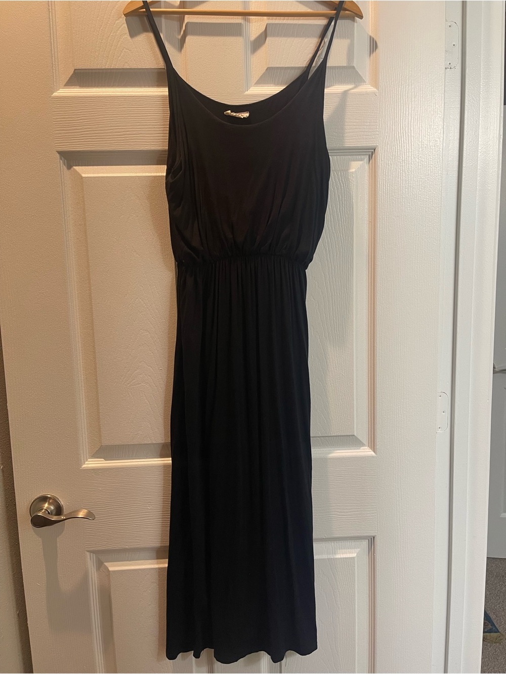Classic Black Spaghetti Strap Maxi Dress